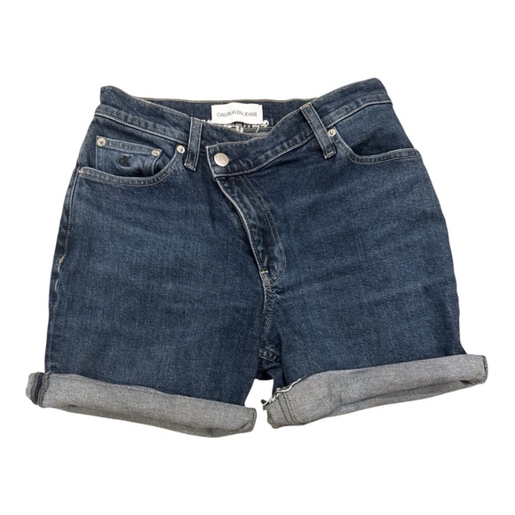 Calvin Klein Women's Dark Blue Jean Shorts - Picture 1 of 3